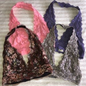 FREE PEOPLE halter bralettes (4 pack!)